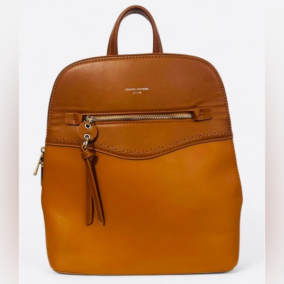 David Jones Cognac Backpack - Picture 1 of 6